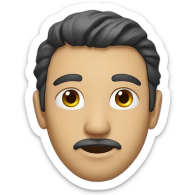 Man with beak instead of mouth sticker