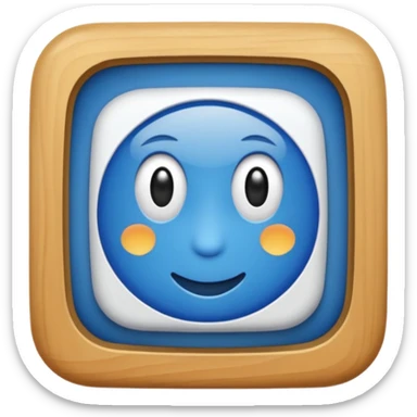 Blauw vierkant met wit vinkje in sticker