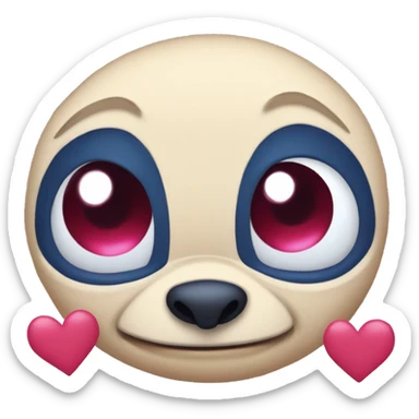 Stich whit hearts eyes sticker