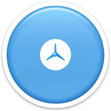 sky blue circle with blue check inside the circle sticker