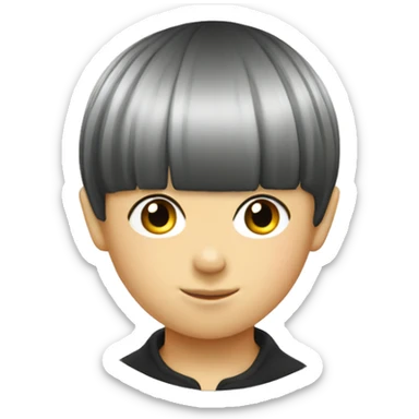 bowl cut sticker