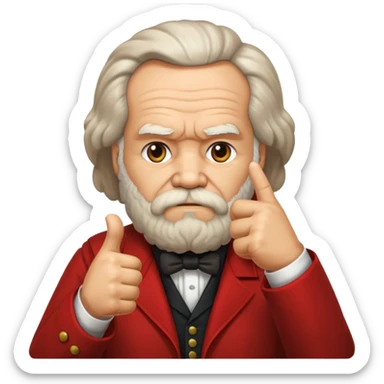 karl marx giving a thumbs down emoji sticker