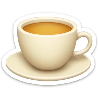 Cozy tea cup in cream color sticker