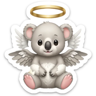 koala angel sticker