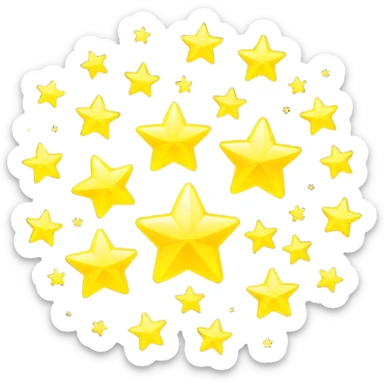 Yellow immunity stars with stars sticker