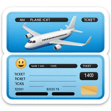 Fly ticket sticker