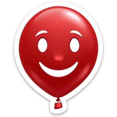red glitter baloon chat sticker