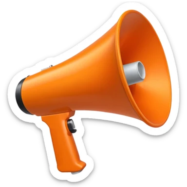 megaphone projecting sound sticker