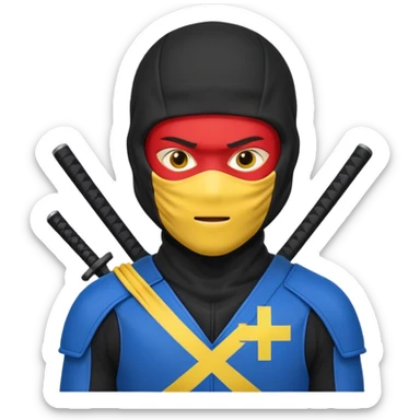 Ukraine, flash, ninja sticker