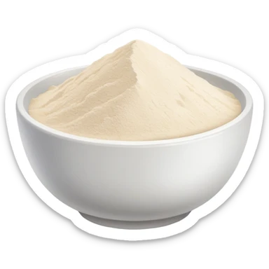 a bowl of wheat flour sticker