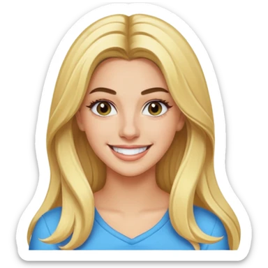 Lele Pons with long blonde hair sticker