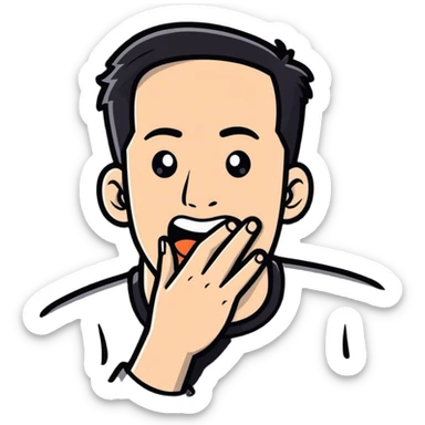 Guy joking himself  sticker