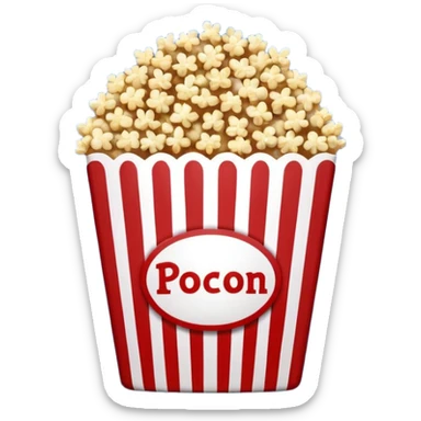 stadium popcorn in blue (#00A3E0) and red (#F9423A) sticker