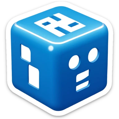 blue Roblox logo sticker