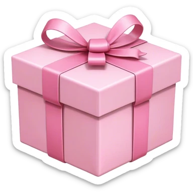 Pink pastel gift box sticker