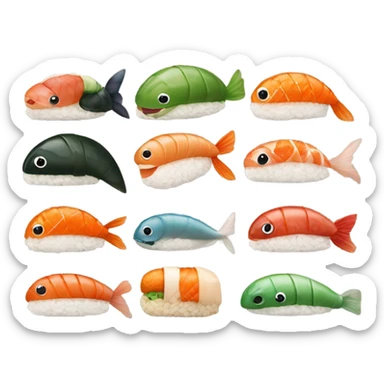 Sushi animals sticker