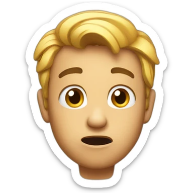 surprised questioning look sticker