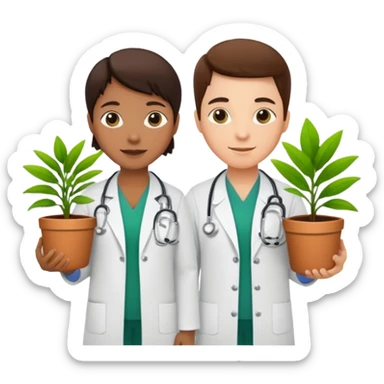 Doctors Carrying Plants sticker