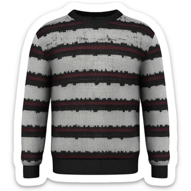 Still life, render, isolated, whimigoth pattern print sweater sticker
