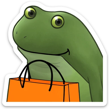 Ulta shopping bag that is orange  sticker