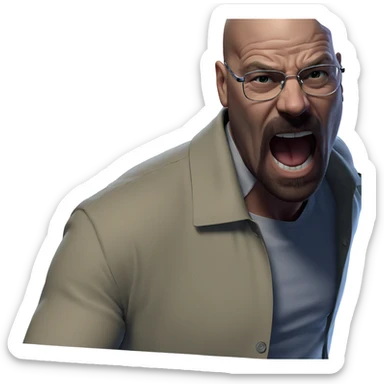 bald boy on white sticker