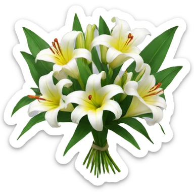 Bouquet of lilies sticker