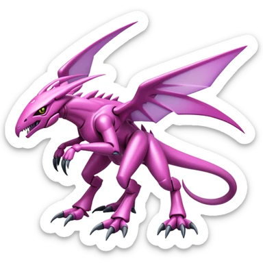  Cool Edgy Shiny Ethereal Legendary Digimon-Genesect-Palkia-hybrid full body sticker