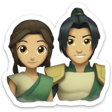 Toph and Katara sticker
