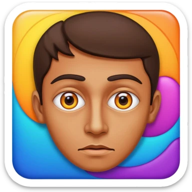 Man on trip like high on mushrooms or lsd sticker