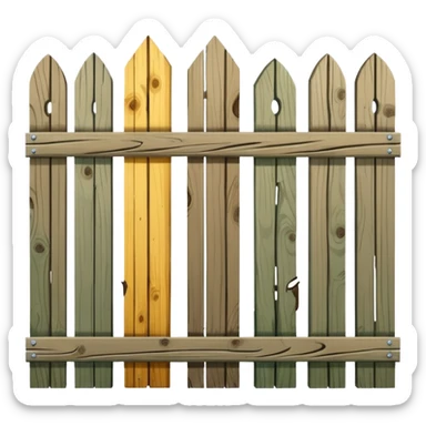 garden fence comic sticker