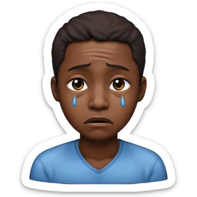 Black african slave crying sticker