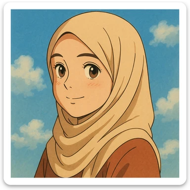 Profile picture muslim girl sticker