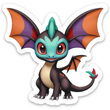 Meloetta-Noivern-Stitch-Toothless-Fakémon-creature-hybrid sticker
