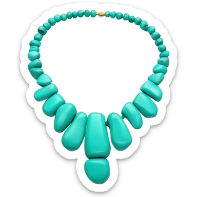 Turquoise necklace sticker