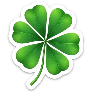 Make a Emoji of five leaf clover only not the lipstick only the 5 leaf clover sticker