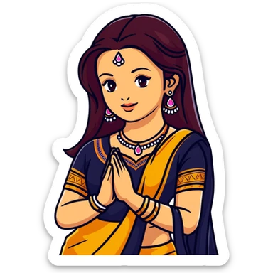 Aishwarya Rai in a lehenga, traditional Indian bridal outfit, jewelry sticker