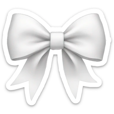 white bow sticker