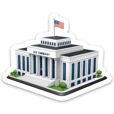 US Embassy building png.  looks realistic sticker