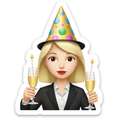 having a party sticker