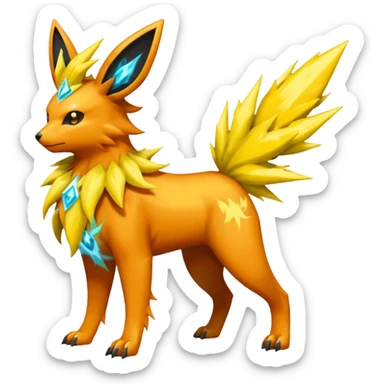Zygarde-Flareon-Electrike-Jolteon-Manectric-Fakémon-fusion, full body sticker