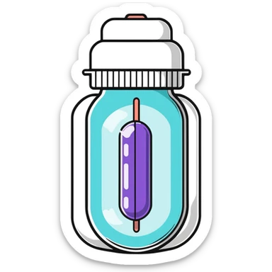 Medical capsule with protective shield sticker