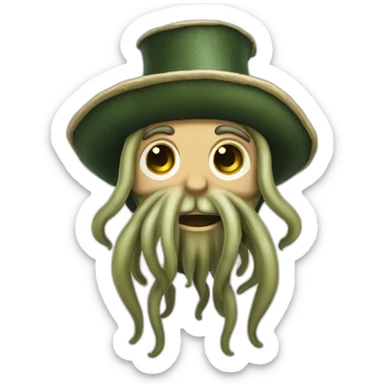Davy Jones with tentacles sticker
