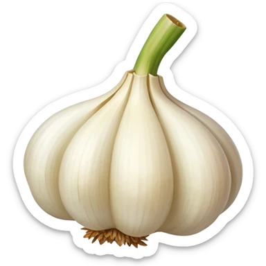 single garlic clove sticker