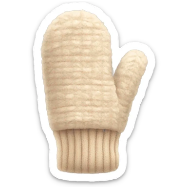 beige winter mits sticker