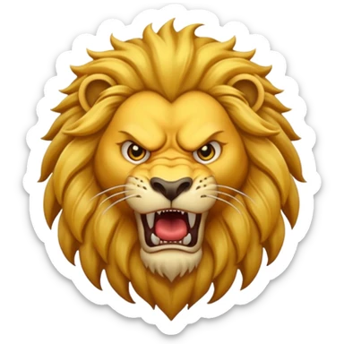Angry Feared King Lion sticker