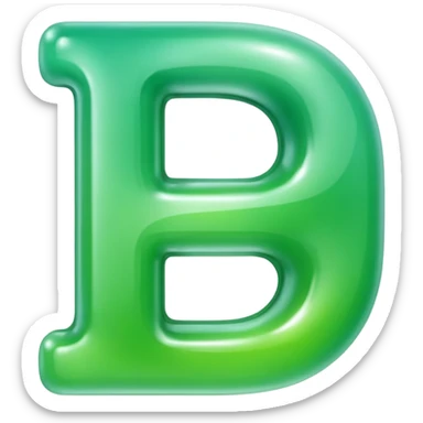 One uppercase Ukrainian Cyrillic letter: А.
Glossy green with soft gradient.
Smooth rounded shape, modern style.
Centered, no background.
 sticker
