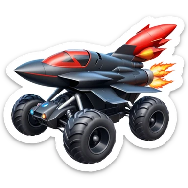 ATV QUAD batmobile rocket at take-off in fire france ! sticker