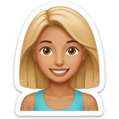 mujer feliz y sana  sticker