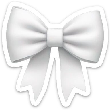 white bow sticker