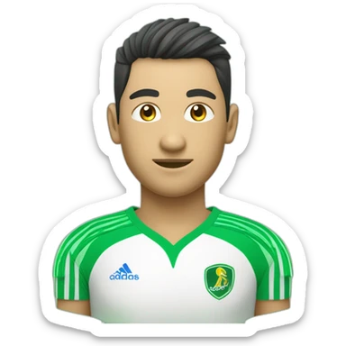 nen que juga a handbol pilota petita a la ma i samarreta a franges verticals blanque i verdes sticker